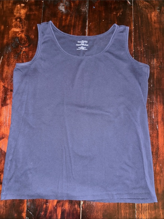 Talbots Tops - Talbots Navy Scoop Neck Cotton Tank Top